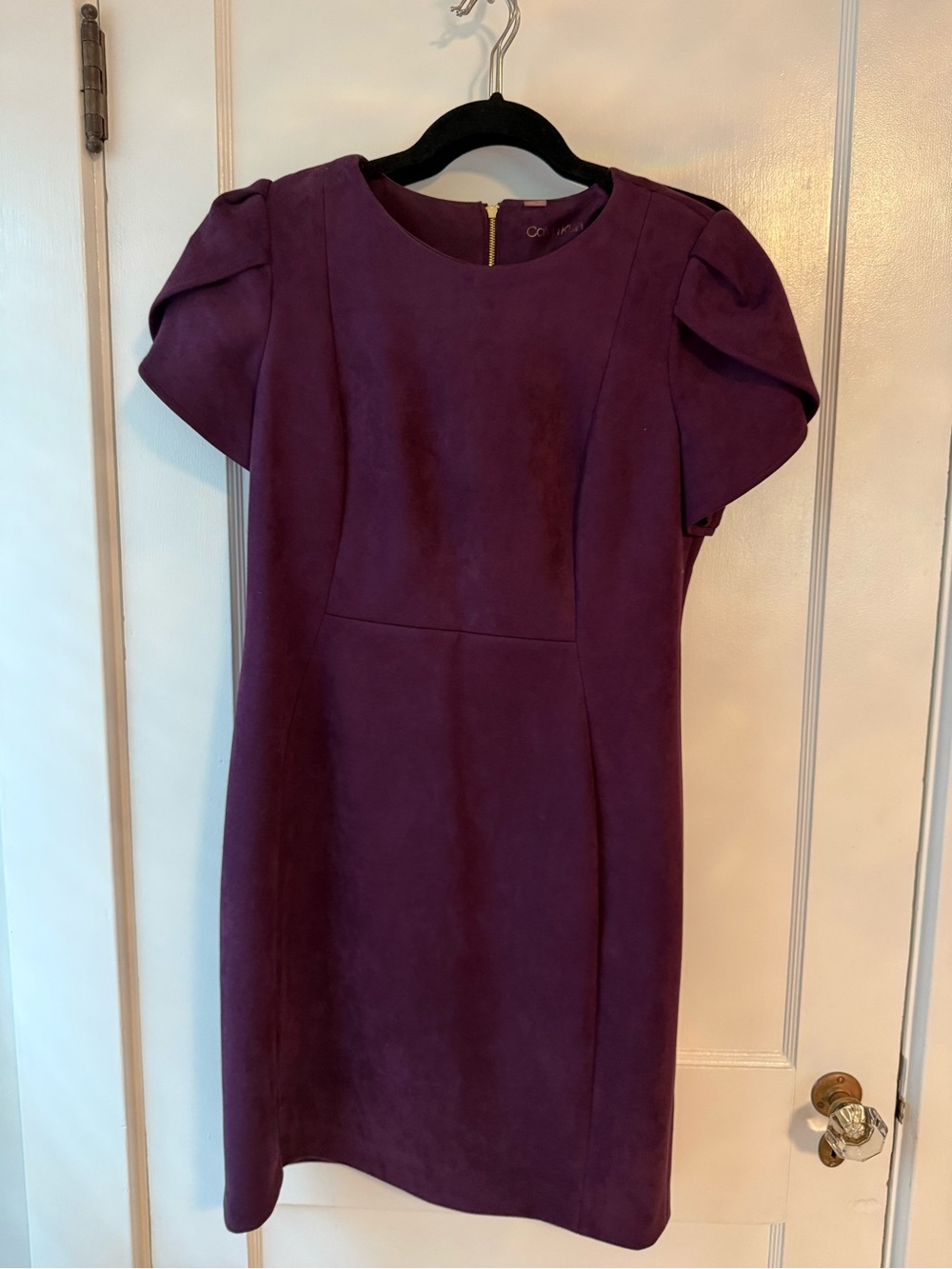 Calvin Klein Plum Short-Sleeve Shift Dress